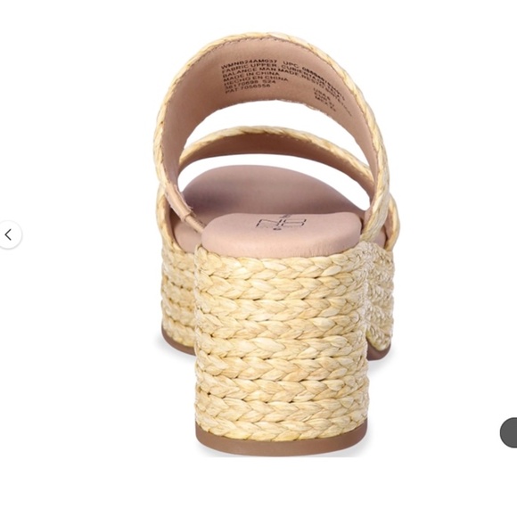 Women's Double Band Sandals/ Women's block heel sandals, Platform Slides Sandals - Picture 5 of 6